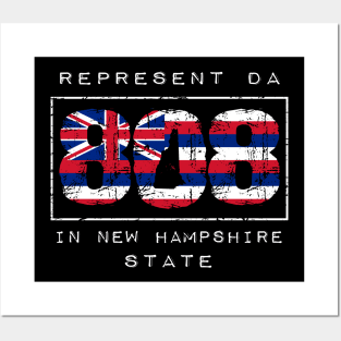 Rep Da 808 in New Hampshire State by Hawaii Nei All Day Posters and Art